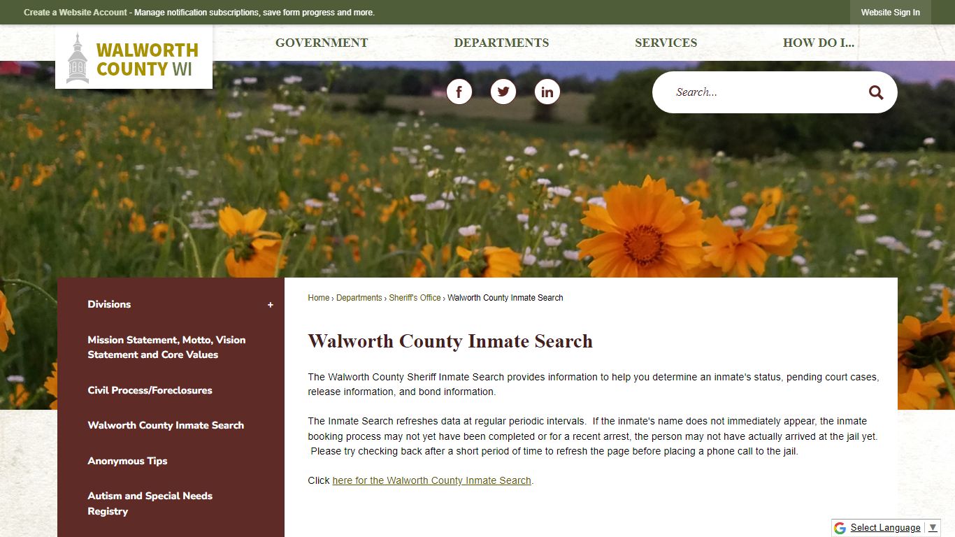 Walworth County Inmate Search | Walworth County, WI